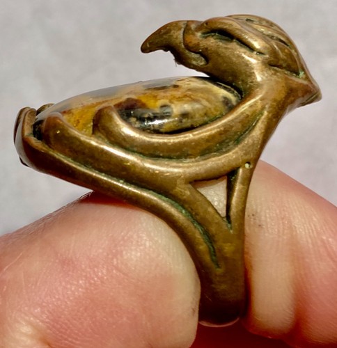 Bague ancienne bronze - en,