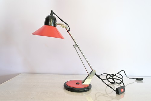 Lampe rouge bureau vintage - lampe, de