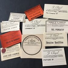 20 PHARMACY LABELS 1900 different models PHARMACY LABELS NANTES