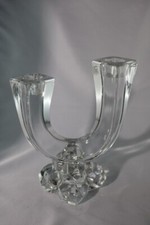 Vintage bougeoir en cristal Art Verreries France, Kerzenhalter aus Kristal