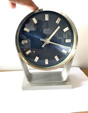 Lancel Antique Pendulum 18cm Steel Clock Brush 70s Clock Vintage Watch