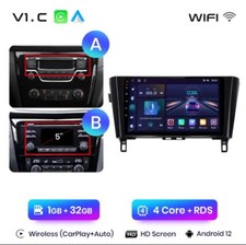 Autoradio Pour Nissan Qashqai J11 2013-2017 1G+32GB CarPlay-AndroidAuto Sans Fil