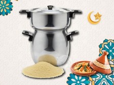 MOROCCO Couscous Maker INOX,  Steamer Pot Cookware Couscoussier,  couscous group