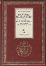 Souvenirs Maçonniques.  Jean-Pierre Simon Boubée. Slatking.  Franc-Maçonnerie.