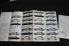 1967 Opel Admiral colours colour colours couleurs colour chart brochure