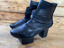 Trippen transistor  black leather  , avant-garde gothic platform  boots sz  38