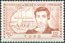 COLONIES TOGO N° 172 NEUF** Variété "COULEUR BRUN-ROUGE AU LIEU de ROUGE TERNE"
