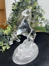 16.5cm Crystal Prancing Horse Figurine - Cristal D’Arques Elegant Sculpture