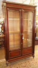 Fine 19th Century French Kingwood Bronze Ormolu Armoire Vitrine China Cabinet 