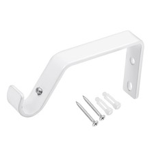 Rideau Barre Support Fer Unique pour 16mm Draperie Barre 99x49x15mm Blanc
