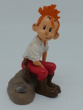 Ancienne Figurine PVC plastique Spirou aventurier avec boussole