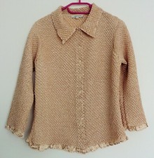 Chemise gaufree satin beige