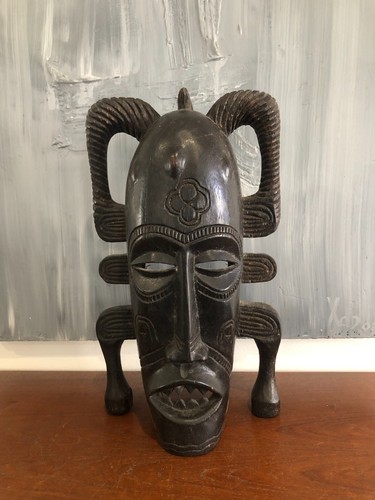 Ancien masque bois - ancien,
