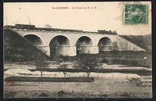 CPA Ste-Colombe, Le Viaduc du P. L. M. 1913 