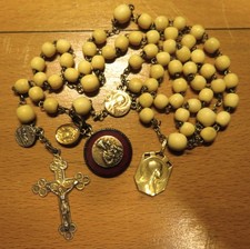 CHAPELET ancien PERLES & OEUF