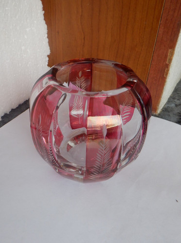 Petit vase boule cristal - vase, en