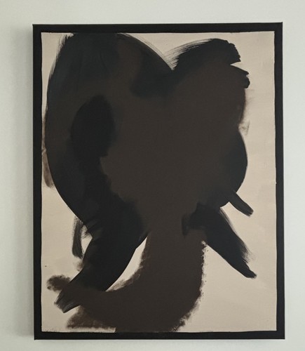 Tableau abstrait noir - ,, marron
