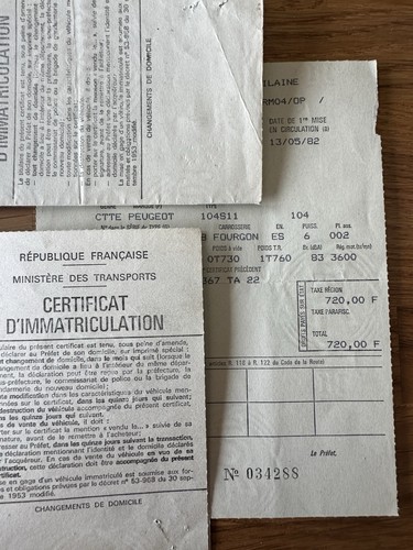 Document administratif peugeot - document,