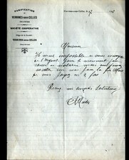 VERRINES-sous-CELLES (79) BREADS "SOCIETE COOPERATIVE PANIFICATION" Letter in 1912