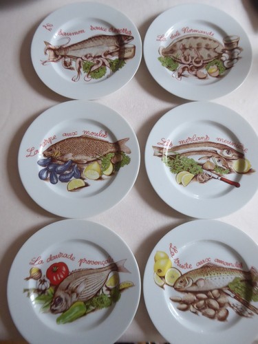 Assiettes poisson - assiettes, à