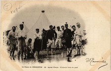 Old postcard AK Le Camp de Cercottes - after the Storm - Bad foot bath (632025)