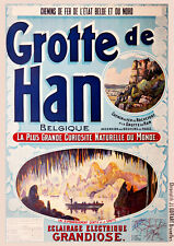 Affiche chemin de fer Belges et du Nord - Grotte de Han