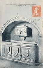 Old postcard ISERE convent of the Grande-Chartreuse a stamped washbasin