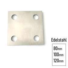 2X Stainless Steel Sheet Adapter Plate Grain 240 Anchor Plate 80-120mm Foot Plate V2A