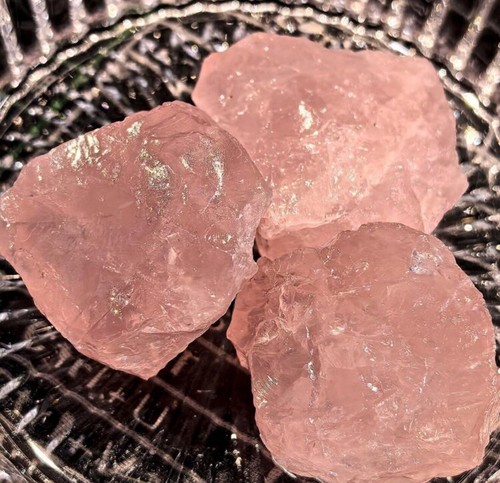 Pierres quartz rose brute - pierres,