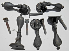 lot of 5 knobs handles antique furniture door or drawer ruler hardware