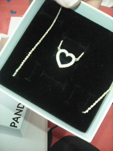Collier coeur argent avec - collier,