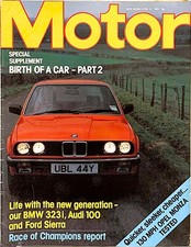 MOTOR MAGAZINE 16-APR-83 - Opel Monza 3.0E Coupe, Ford Sierra, BMW 323i E30