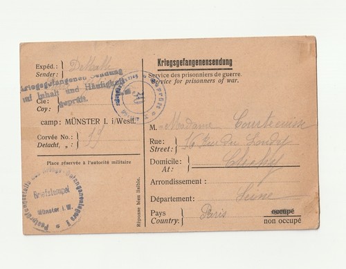 1916 prisonnier civil - prisonnier,