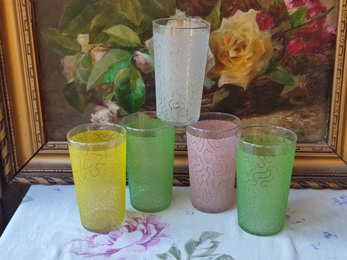 Anciens verres orangeade - verres,