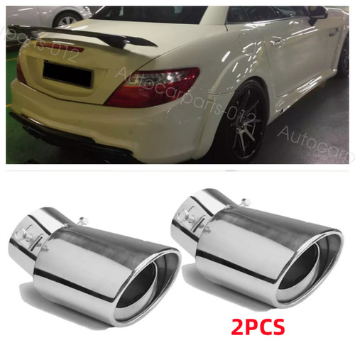 2pc car exhaust pipe tip - pipe, rear