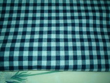 COUPE TISSU  COTON CARREAUX VICHY MARINE ET BLANC