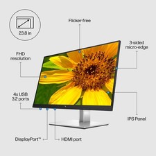 Moniteur HP E24 G4 FHD 60,5 cm