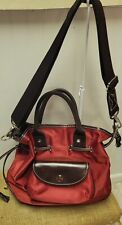 Lancel 1er Flirt Leather Canvas Handbag  Removable Adjustable
