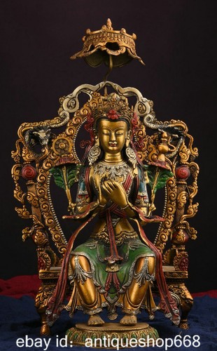 Ancien tibet cuivre peint - tibet,