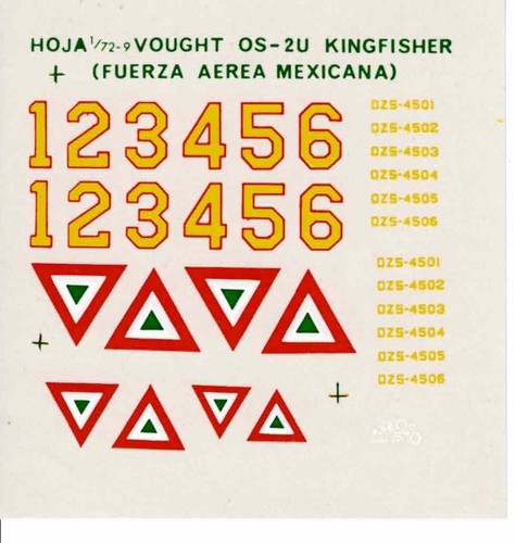 Hoja decals vought 0s - hoja,