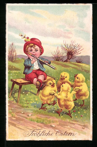 Carte postale garçon joue - , de
