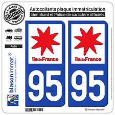 2 Stickers autocollant plaque