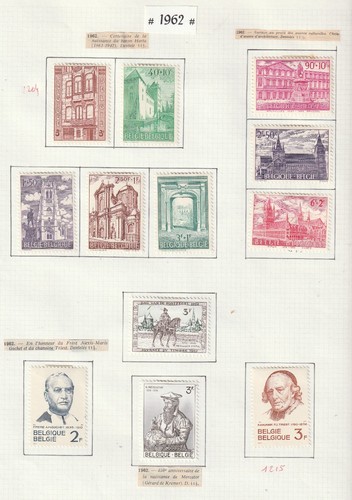 Timbres belgique 1962 - timbres,