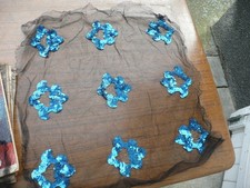 parement ancien  en tulle noir