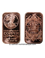 Etats Unis d'Amérique Lingot Walking Liberty - 1 Once Cuivre