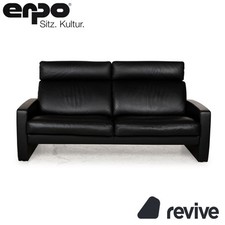 Erpo Just Relax Canapé En Cuir Noir Trois Places Fonction Manuelle