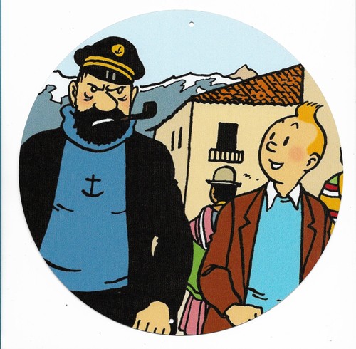 Tintin plaque métal - tintin,