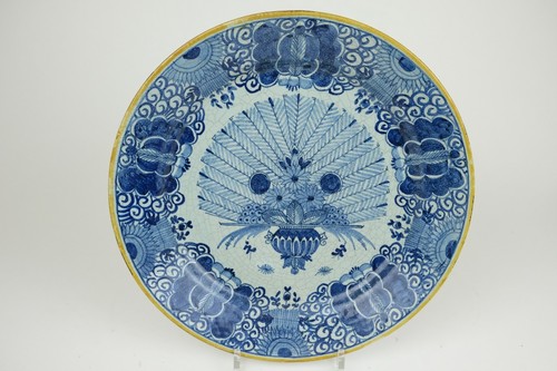 Assiette paon delft - paon, de