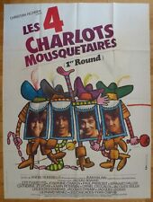 LES 4 CHARLOTS MOUSQUETAIRES A. Hunebelle 1974 Affiche Originale 120x160 Poster