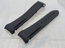 20mm Omega Seamaster Planet Ocean Black Rubber watch strap Watch Strap Band